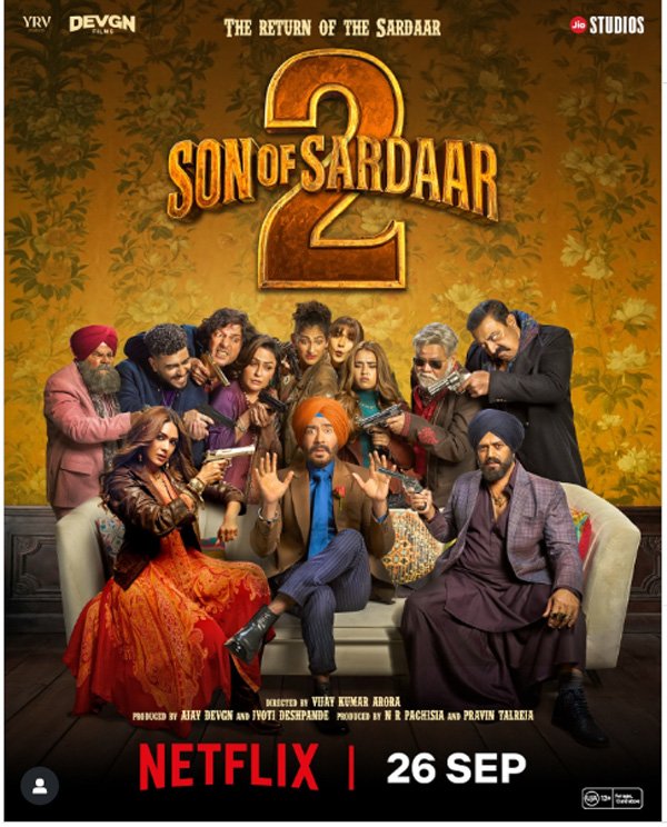 सिनेमाघरों के बाद अजय देवगन की फिल्म सन आफ सरदार 2 नेटफ्लिक्स पर हुई रिलीज