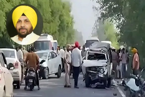 पंजाब के कैबिनेट मंत्री हरभजन सिंह ईटीओ के काफिले से टकराई गाड़ी, 3 गनमैनों के सिर फूटे, 5 घायल