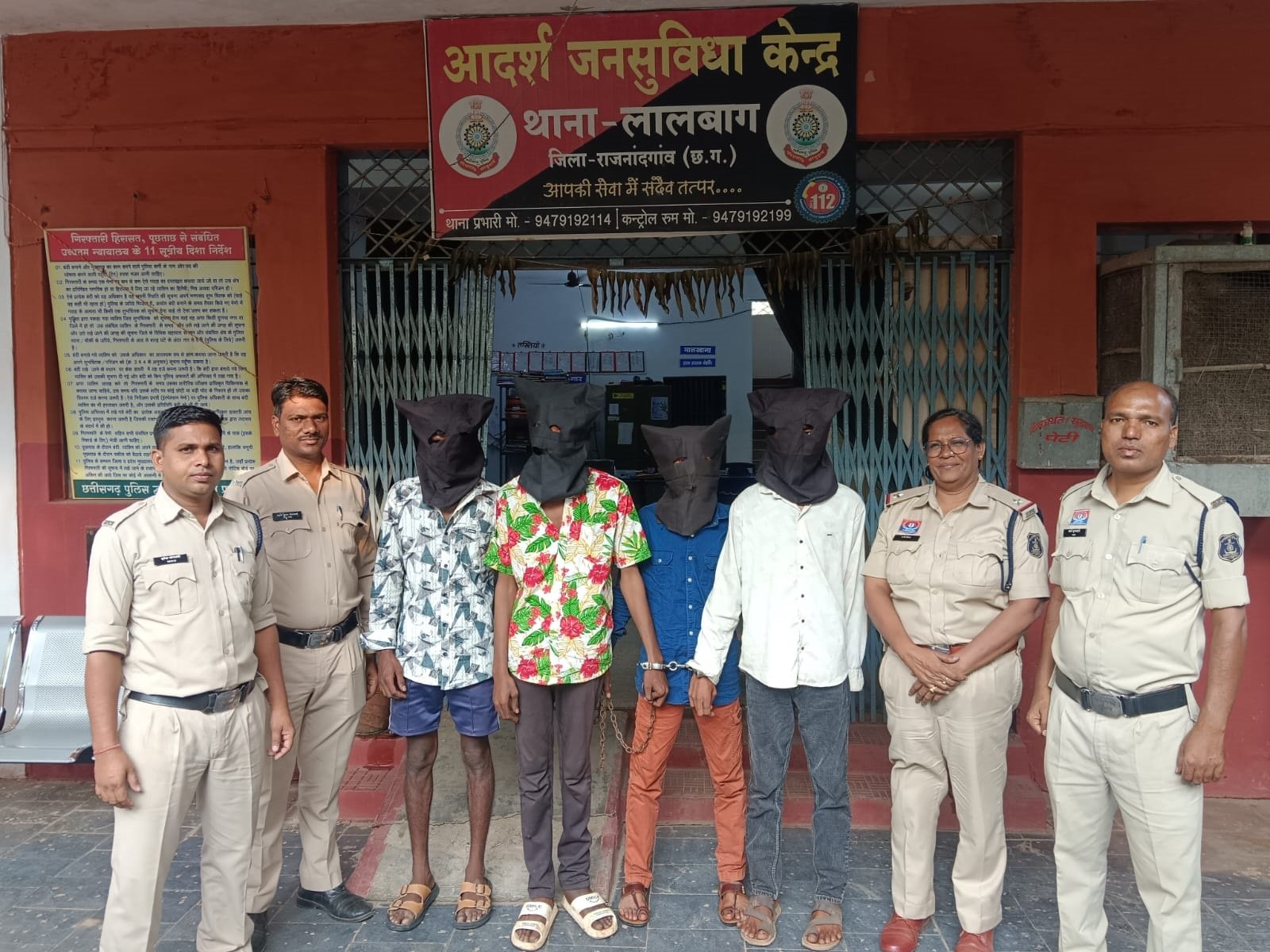 (राजनांदगांव) डकैती का प्रयास करने वाले दो नाबालिग समेत 6 गिरफ्तार
