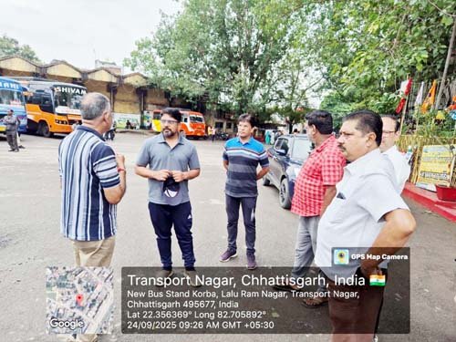 (कोरबा) परिवहन नगर के तीनों पार्किंग एरिया व बस स्टैण्ड की व्यवस्था में लायें सुधार - आयुक्त