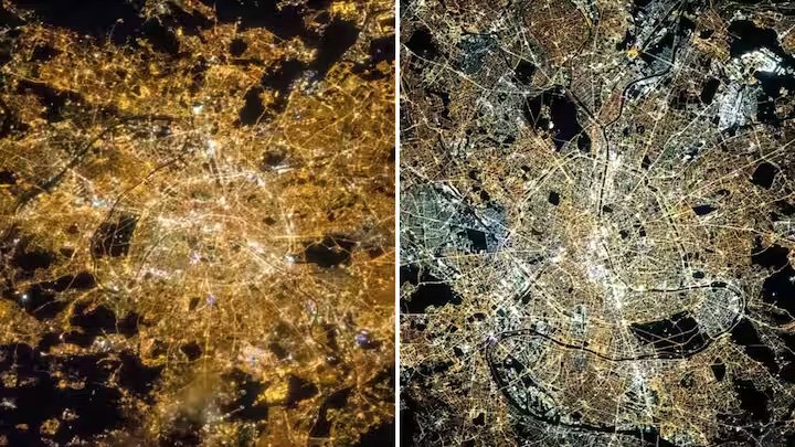 अंतरिक्ष से ली गई उद्घाटन समारोह की तस्वीर, रोशनी से चकाचौंध दिखा शहर