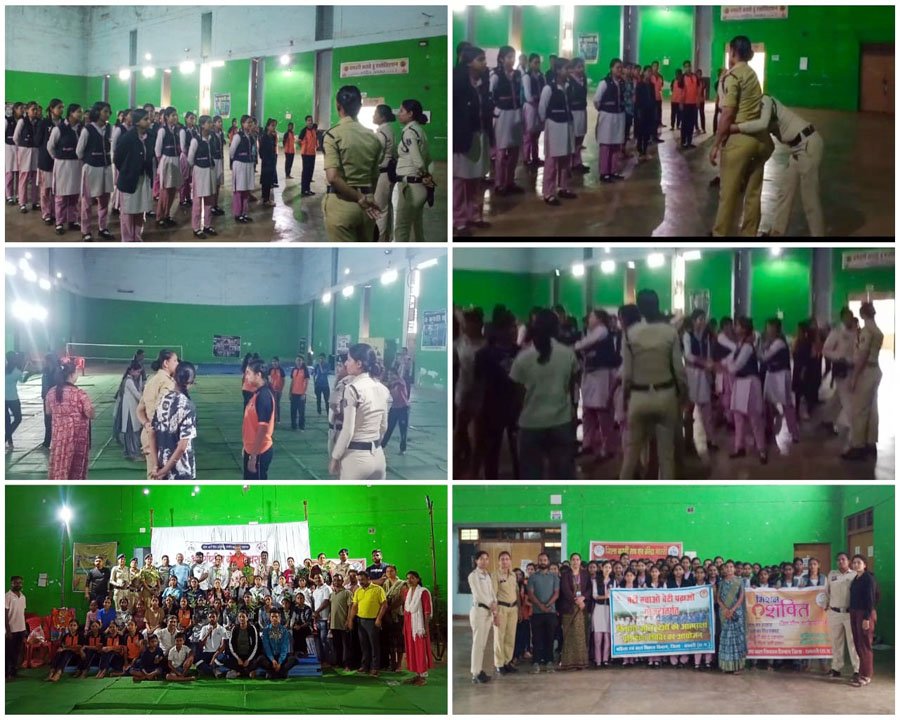 (धमतरी) बेटी बचाओ, बेटी पढ़ाओ कार्यक्रम में धमतरी पुलिस की शक्ति टीम ने दी आत्मरक्षा की जानकारी