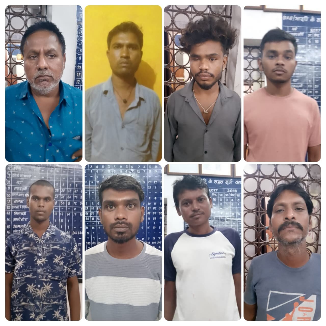 (बलौदाबाजार) अवैध चखना सेंटर और सार्वजनिक स्थल पर शराब पीने वालों पर पुलिस की छापेमारी, 8 आरोपी गिरफ्तार