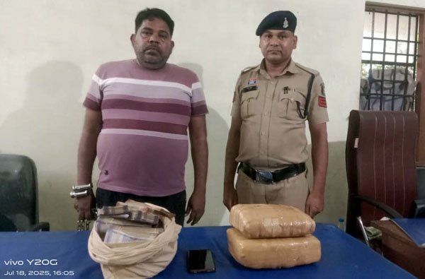(रायपुर) गांजा एवं लाखों रूपये नगदी रकम के साथ हिस्ट्रीशीटर गिरफ्तार