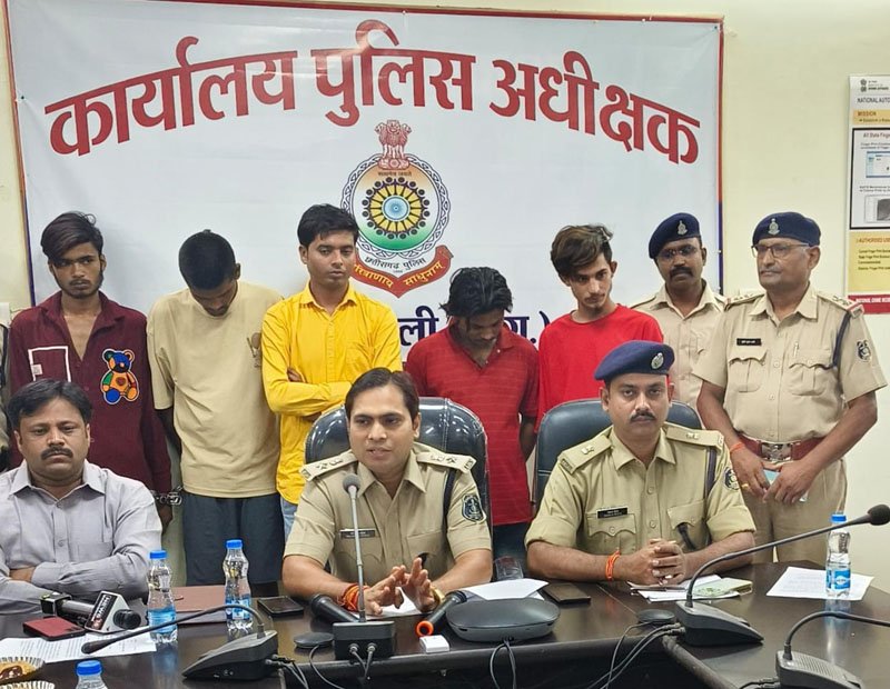 (मुंगेली-रायपुर) 9 लाख से अधिक के ब्राउन शुगर के साथ 6 गिरफ्तार