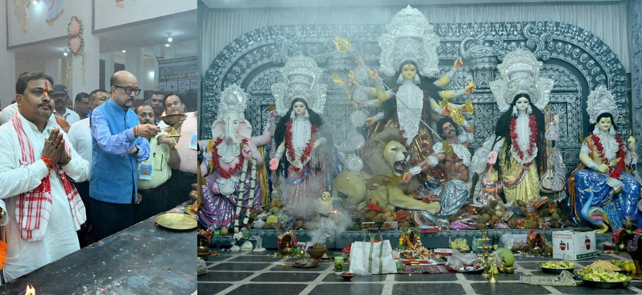  (रायपुर) राज्यपाल ने माना दुर्गा पूजा उत्सव में शामिल होकर मां से लिया आशीष