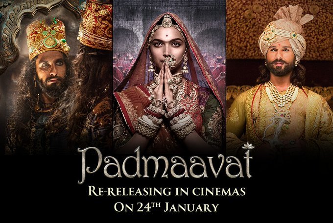 दीपिका पादुकोण की फिल्म पद्मावत सिनेमाघरों में फिर हो रही रिलीज, खिलजी के अवतार में दोबारा दिखेगा रणवीर सिंह का दम
