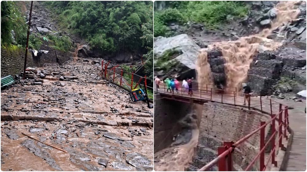 केदारनाथ पैदल मार्ग पर आया भारी मलबा, एक व्यक्ति की मौत, यात्रा रोकी गई 