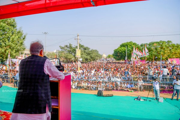 राजस्थान की जनता 25 नवम्बर को बता देगी कि उसे जनहितैषी सरकार चाहिए:अशोक गहलोत