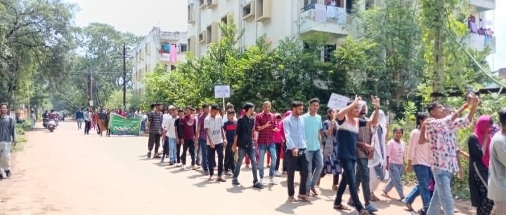  (रायपुर ) नशामुक्त भारत अभियान के अंतर्गत रैली और जागरूकता कार्यक्रम का आयोजन