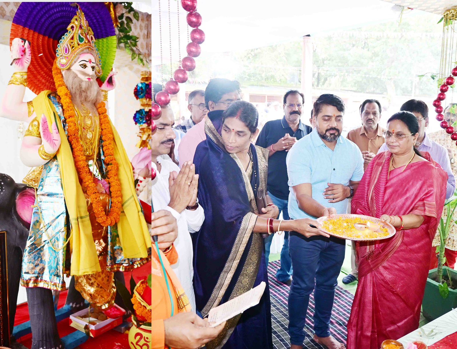 (कोरबा)  निगम की कर्मशाला व डब्ल्यू.टी.प्लांट में भगवान विश्वकर्मा की हुई पूजा अर्चना