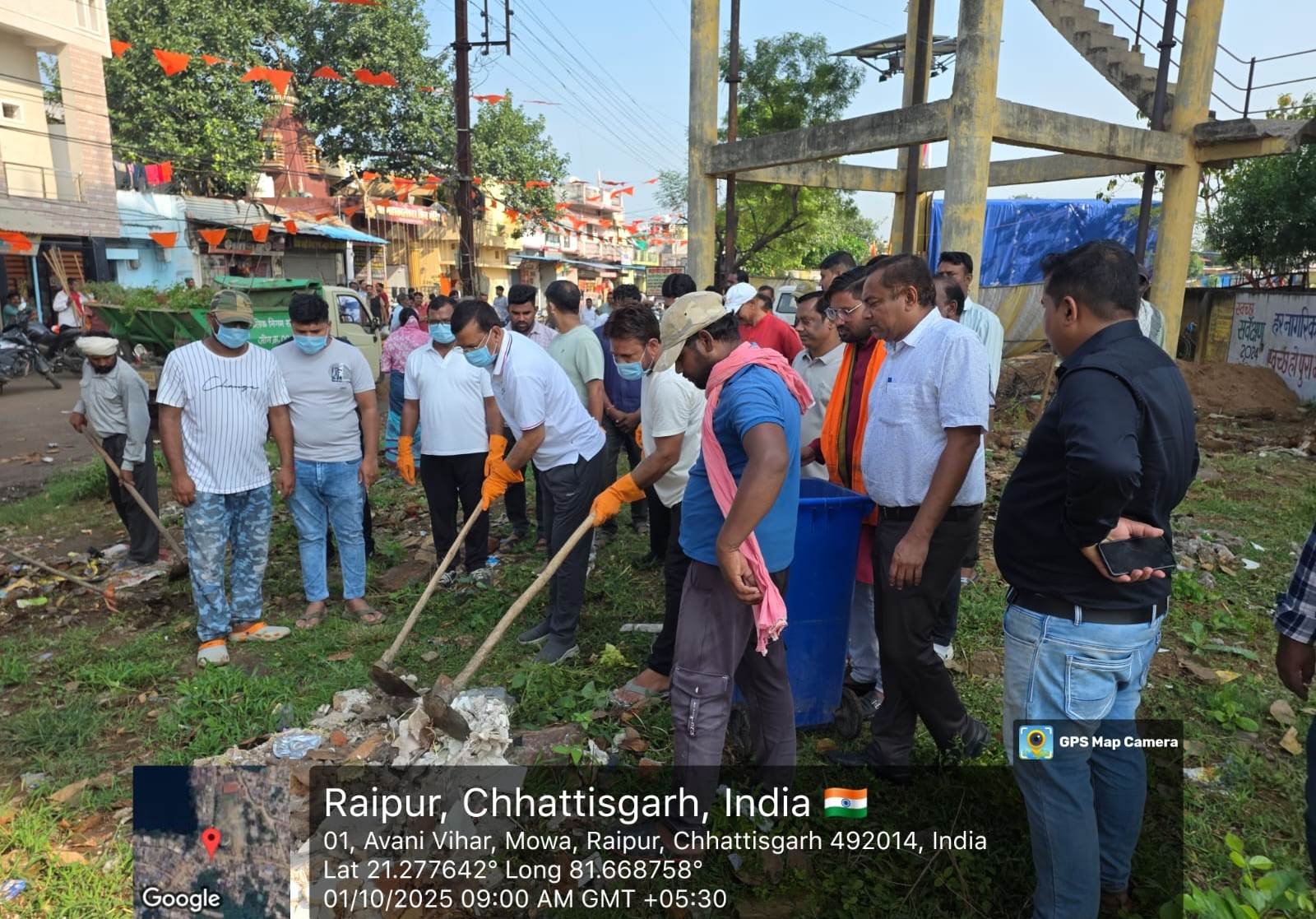 (रायपुर) नगर निगम का स्वच्छता सेवा पखवाड़ा अभियान जारी