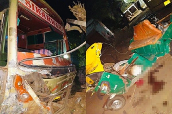 दर्दनाक हादसाः तेज रफ्तार बस ने टेंपो को मारी टक्कर, 8 बच्चों समेत 12 लोगों की मौत