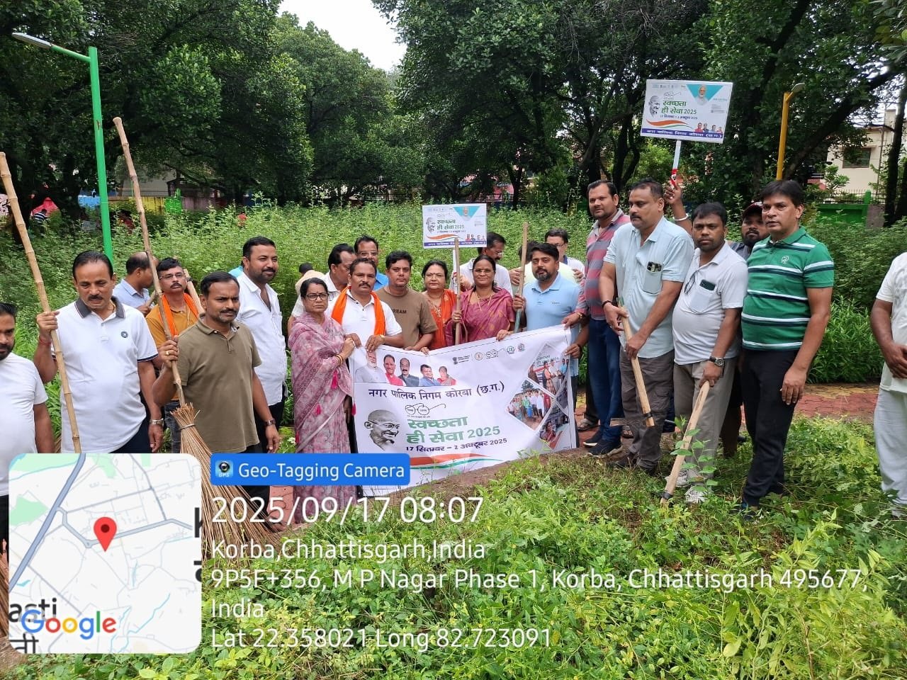 (कोरबा) स्वच्छता ही सेवा अभियान-2025 का हुआ आगाज 