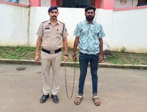 (रायपुर) चाकू के साथ युवक पकड़ाया