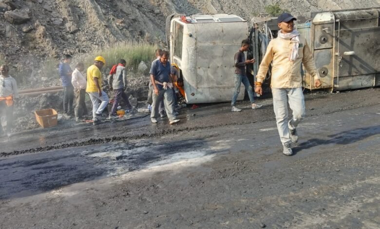 (कोरबा) बारूद से भरी एक्सप्लोसिव वाहन दुर्घटनाग्रस्त, एक की मौत, कई घायल