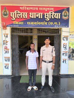  (राजनांदगांव)नाबालिक बालिका को भगा ले जाने वाला युवक महाराष्ट्र से गिरफ्तार