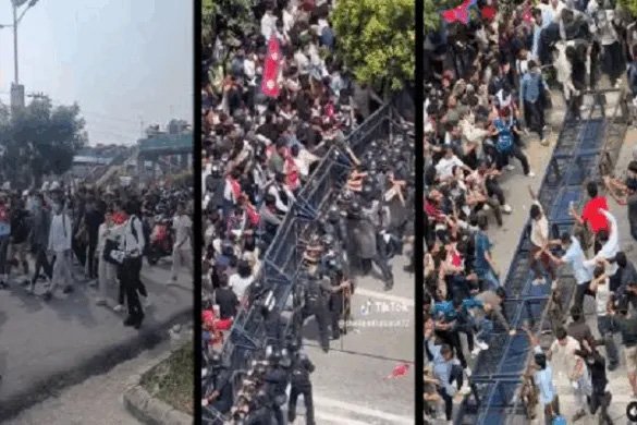 नेपाल में सोशल मीडिया बैन के खिलाफ जोरदार प्रदर्शन, संसद में घुसे युवा, फायरिगं में एक की मौत