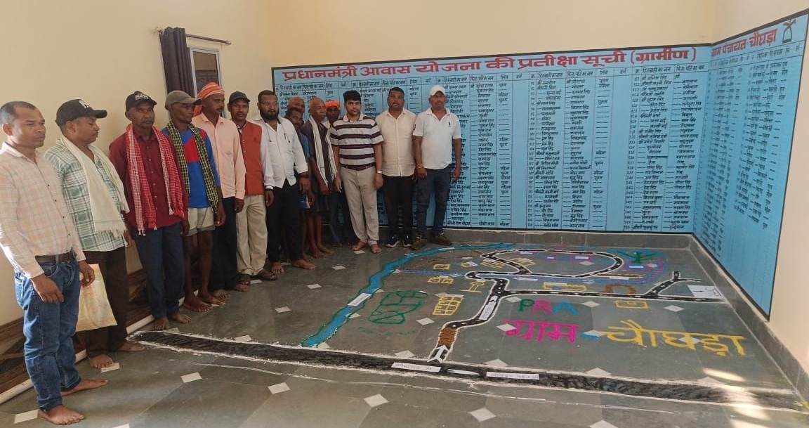 (एमसीबी) ग्राम चौघडा़ में आत्मा योजना अंतर्गत पीआरए का सफल हुआ आयोजन, किसानों ने किया सामूहिक आकलन
