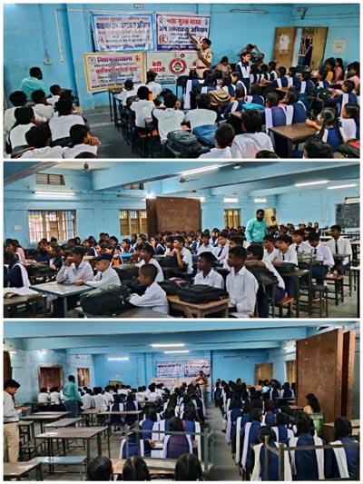 (धमतरी) शोभाराम स्कूल में चला सड़क सुरक्षा और नशा मुक्ति पर जागरूकता अभियान