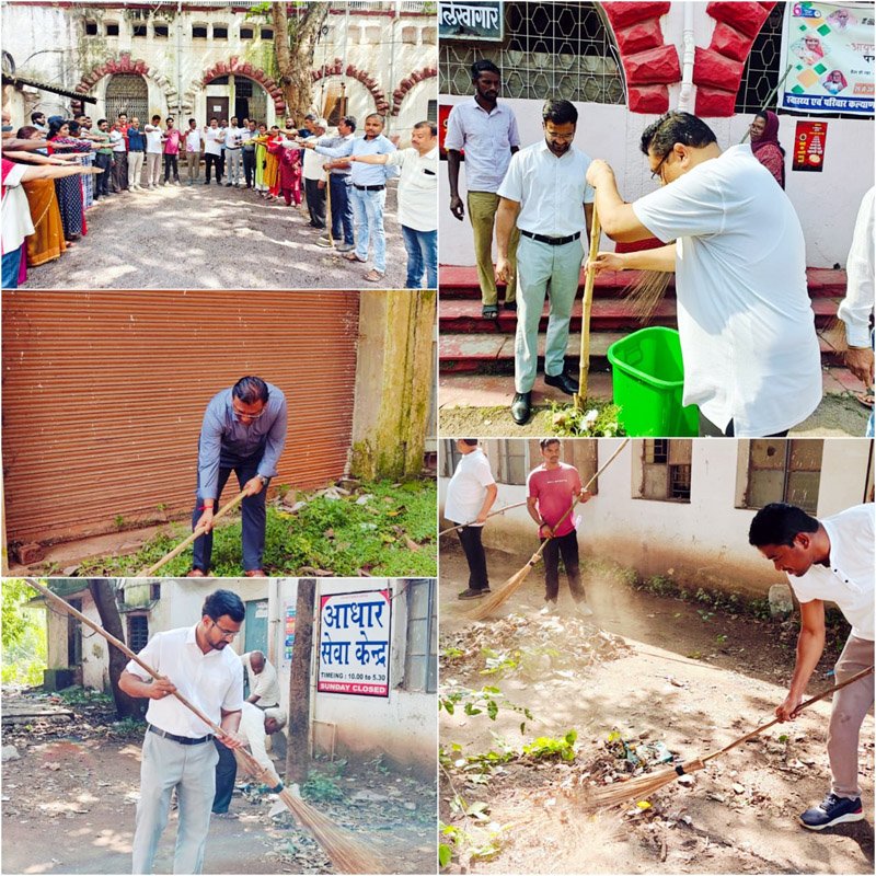 (दुर्ग) स्वच्छता ही सेवा अभियान : सभी शासकीय कार्यालयों, नगरीय निकायों, पंचायतों में किया गया साफ सफाई एवं श्रम दान