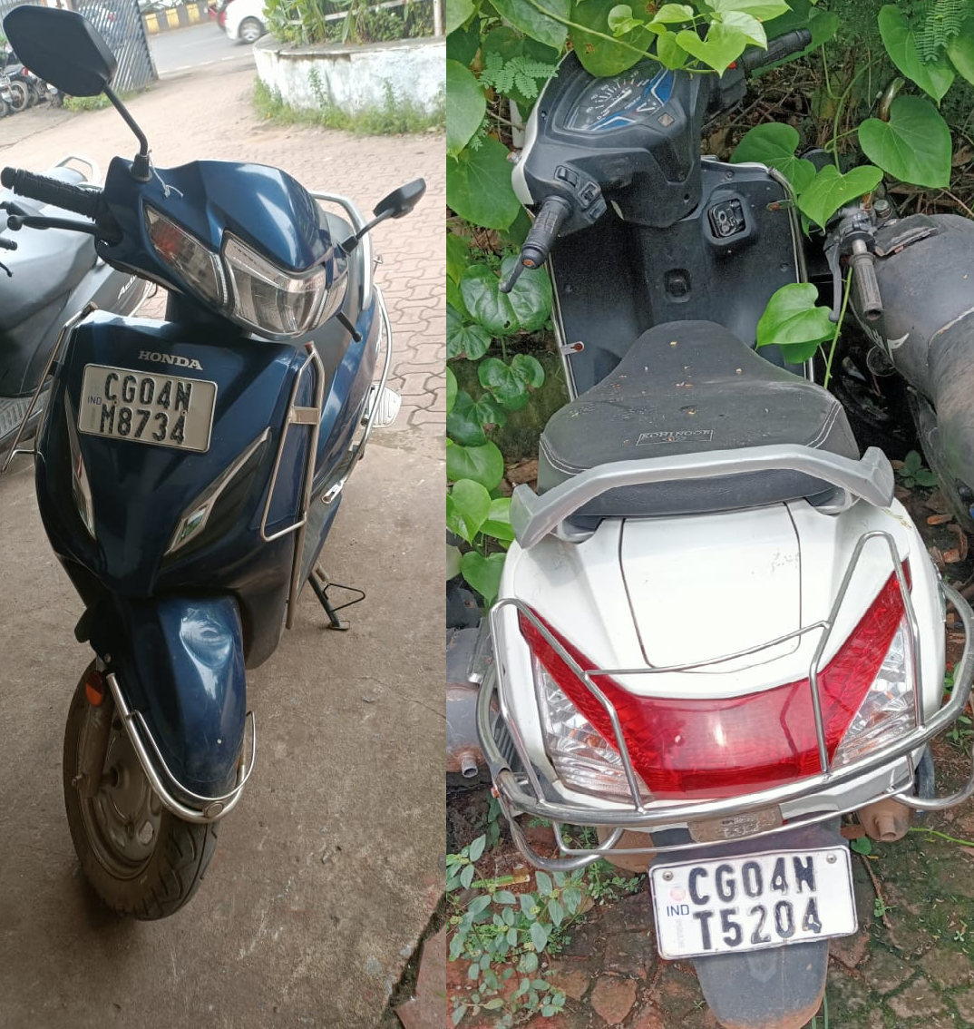 (रायपुर) दोपहिया वाहन चोरी करने वाला बाल अपचारी गिरफ्तार, दो एक्टिवा वाहन जप्त