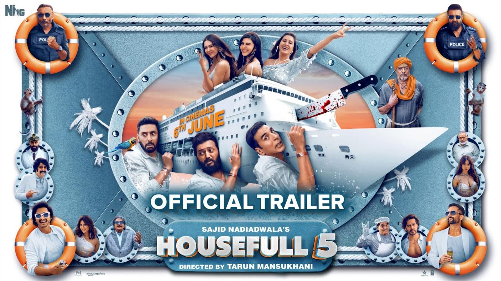 हाउसफुल 5 का ट्रेलर जारी, खूनी खेल में लगा कॉमेडी का तड़का, बड़े क्रूज पर 3 जॉली के पीछे कंफ्यूज हुए जासूस