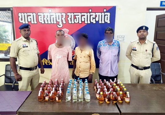 (राजनांदगांव) अवैध शराब तस्करी के 10 मामलों में 10 लोगों पर कार्यवाही