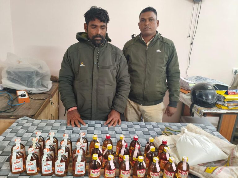 (बलौदा बाजार) समाधान सेल में प्राप्त सूचना के आधार पर अवैध रूप से शराब बिक्री करने वाले 01 आरोपी शराब कोचिया को किया गया गिरफ्तार
