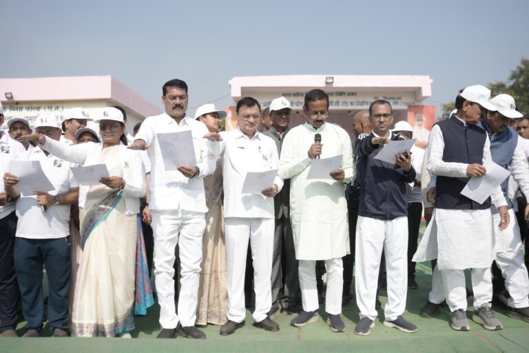 (कोरबा) नशामुक्त भारतबनाने एवंआत्मनिर्भर भारत कोरबावासियों ने ली षपथ