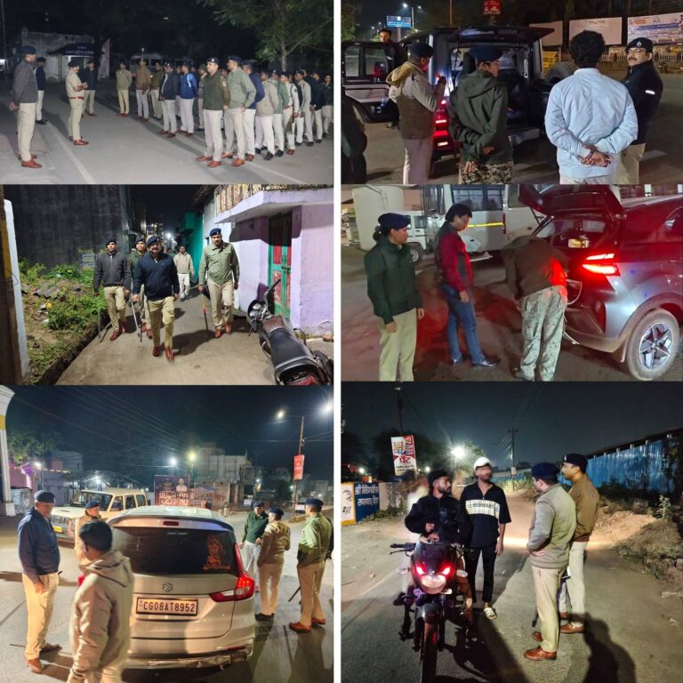 (राजनांदगांव) राजनांदगांव पुलिस ने अपराध नियंत्रण के लिए पुलिस चौकी चिखली क्षेत्र में विशेष कांबिंग गश्त अभियान चलाया