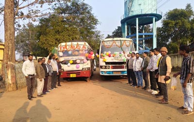 (रायपुर) भरतपुर में नई ग्रामीण बस सेवा शुरू