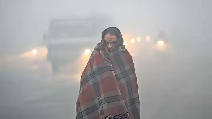 उत्तर भारत में कोहरे के साथ शीतलहर का प्रकोप, पहाड़ों पर बारिश और बर्फबारी का अलर्ट