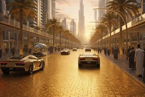(दुबई)दुबई का नया कारनामा : दुनिया की पहली ‘सोने की सड़क, आसमान छूते भावों के बीच बनेगा ‘द गोल्ड डिस्ट्रिक्ट