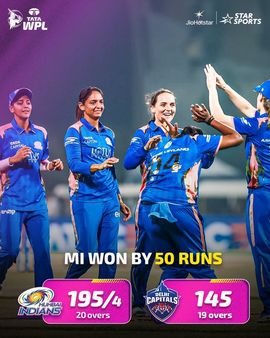 डब्ल्यूपीएल 2026: मुंबई की दिल्ली पर शानदार जीत