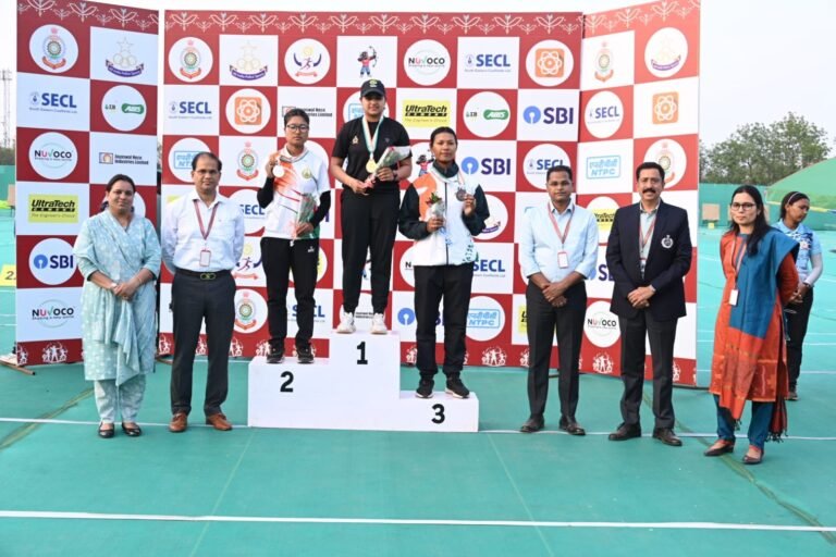 (दुर्ग) चौदहवीं अखिल भारतीय पुलिस तीरंदाजी प्रतियोगिता 2025-26 के तृतीय दिवस 56 पदकों का वितरण