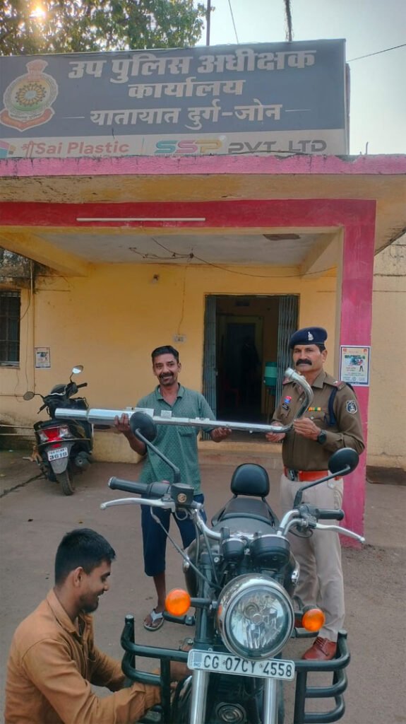 (दुर्ग) यातायात पुलिस ने 13 दिनों में यातायात नियमों का पालन नही करने वाले 2952 वाहन चालकों पर की चालानी कार्यवाही