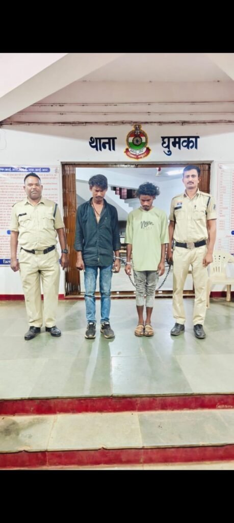(राजनांदगांव) होली पर हुड़दंग, घुमका पुलिस ने दो बदमाशों को पकड़ा