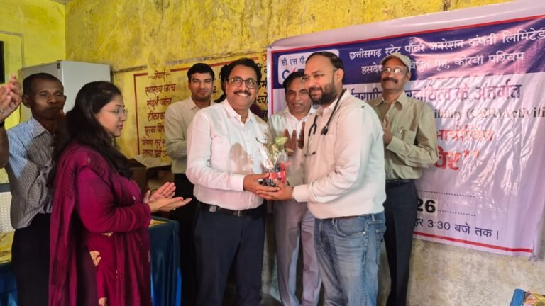 (कोरबा) डिंडोलभाठा में एचटीपीएस की ओर से स्वास्थ्य जागरुकता शिविर एवं स्वास्थ्य शिविर लगाया गया