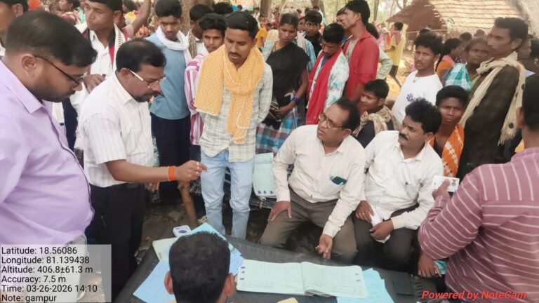 (बीजापुर)गमपुर में सेचुरेशन शिविर का निरीक्षण