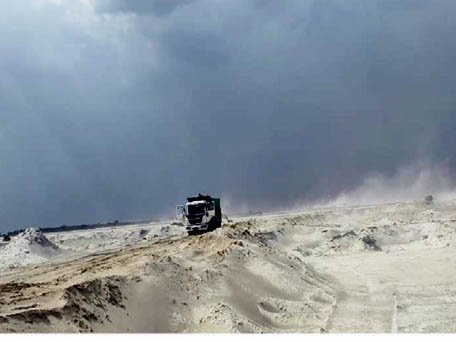 (कोरबा) एनटीपीसी राखड़ पाइपलाइन फटने से फैली राख