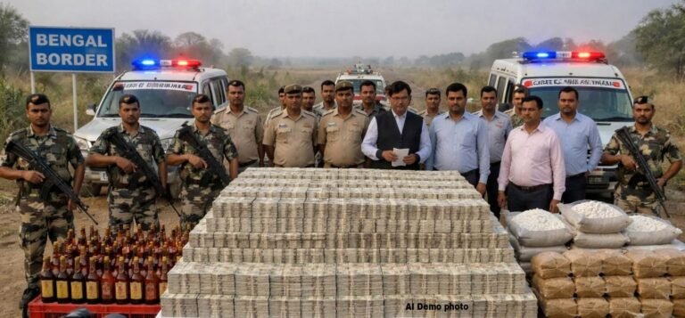 बंगाल से 180 करोड़ से ज्यादा की नकदी सहित शराब व ड्रग्स जब्त