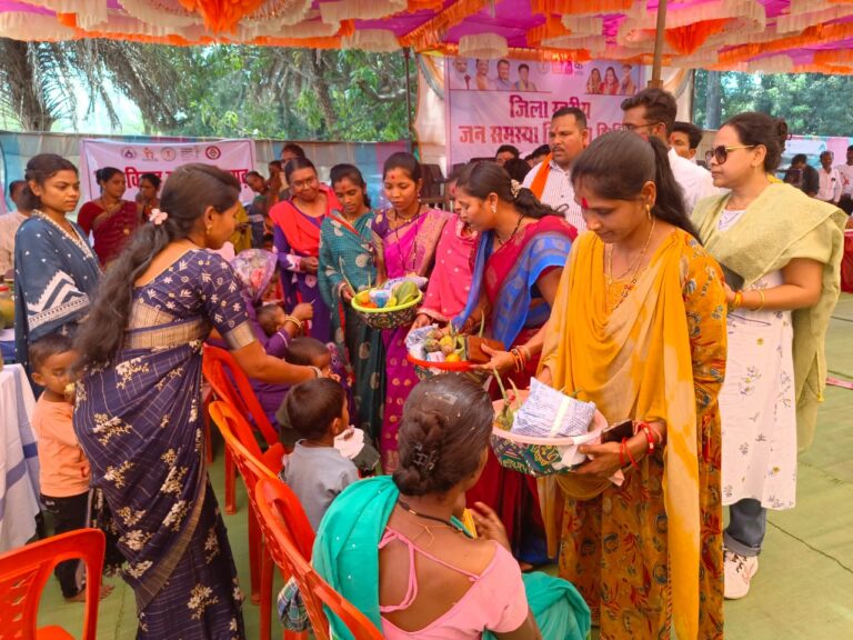 (कोण्डागांव) ग्राम चेमा में आयोजित शिविर में हुआ गोदभराई एवं अन्नप्राशन संस्कार