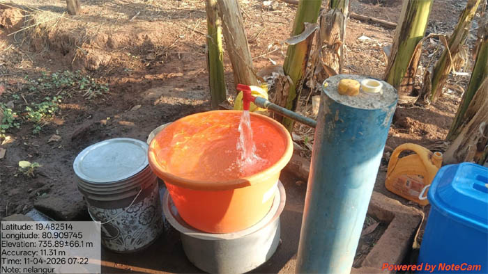 (रायपुर) महाराष्ट्र सीमा से लगे नेलांगुर में हर घर पहुंचा नल जल, दूर हुई पेयजल समस्या