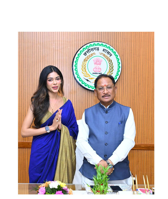 (रायपुर) मुख्यमंत्री विष्णुदेव साय से मिस इंडिया छत्तीसगढ़ सुश्री अनुष्का सोन ने की सौजन्य मुलाकात