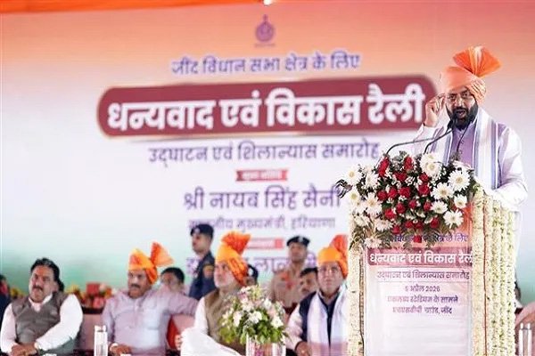 जींद रैली में सीएम का विपक्ष पर हमला 253 करोड़ की परियोजनाओं की सौगात