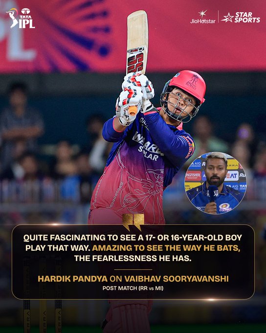 हार्दिक ने हार का जिम्मेदार इन खिलाडिय़ों को ठहराया, वैभव पर भी बोली बड़ी बात