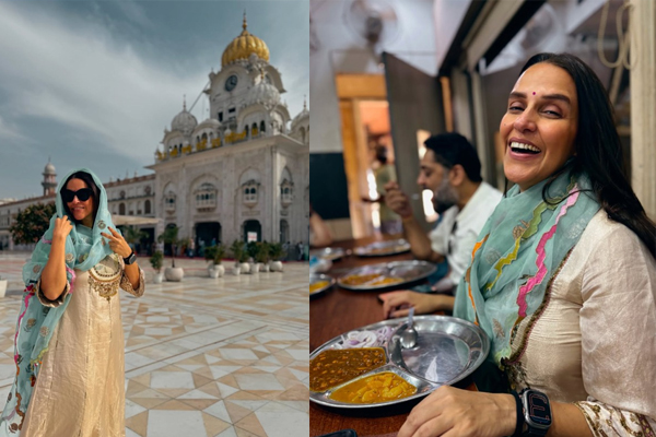 नेहा धूपिया ने स्वर्ण मंदिर में टेका माथा, अमृतसरी छोले-भटूरे का लिया स्वाद