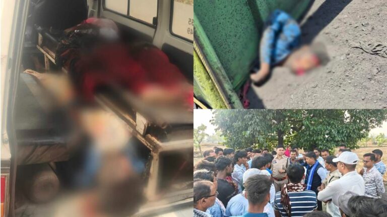 (जांजगीर-चांपा) कोयला से भरा ट्रेलर बाइक पर पलटा, दबने से भाई-बहन की मौत