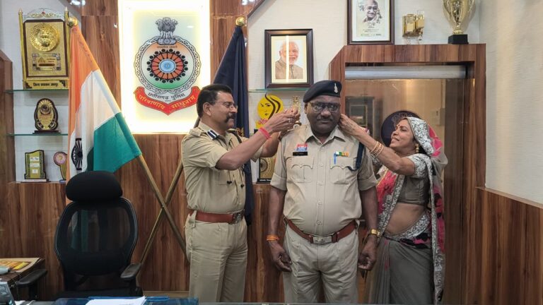 40 साल की सेवा का मिला सितारा, एएसआई नारायण साहू बने उप निरीक्षक
